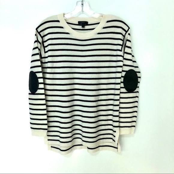 J. Crew 100% Merino Wool Striped Sweater (Medium) - Picture 4 of 5